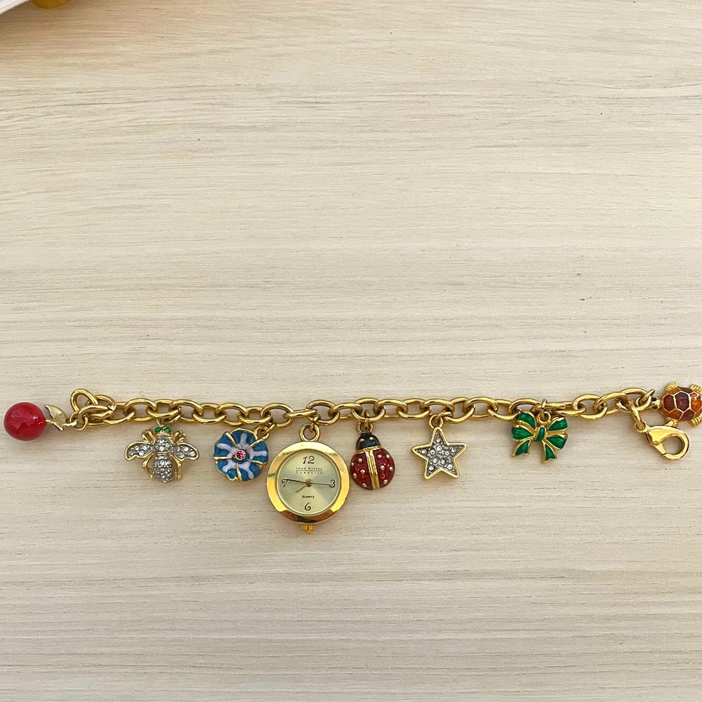 Joan Rivers charm bracelet watch